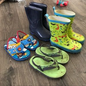 Lot of 4 toddler boys shoes